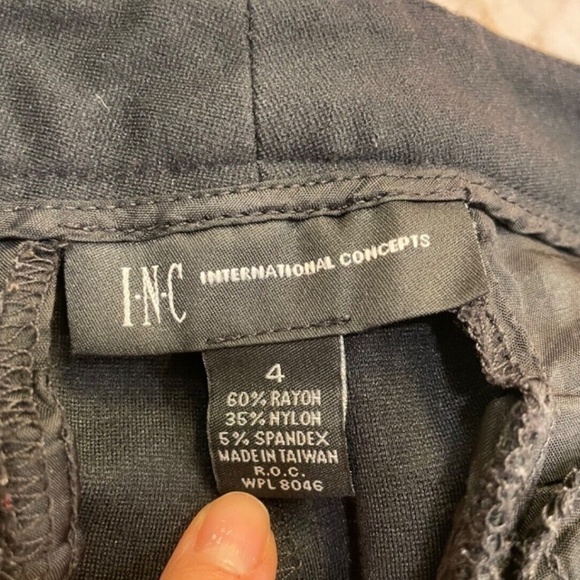 INC International ConceptStretch Ankle Length Women's Dress Pants; Black; Size 4 - Picture 3 of 3